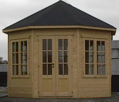 Pavillon 10-eck (aus 45 mm Blockbohlen)