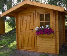 Blockhaus 28 mm 2,40 m x 2,40 m